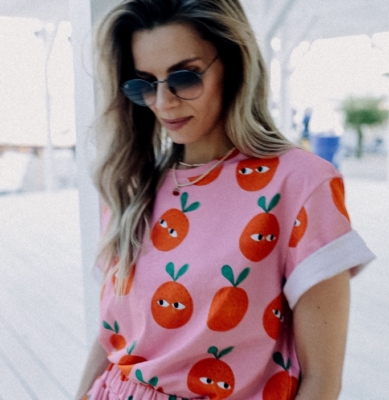 Boxy T-shirt - POMARAŃCZA