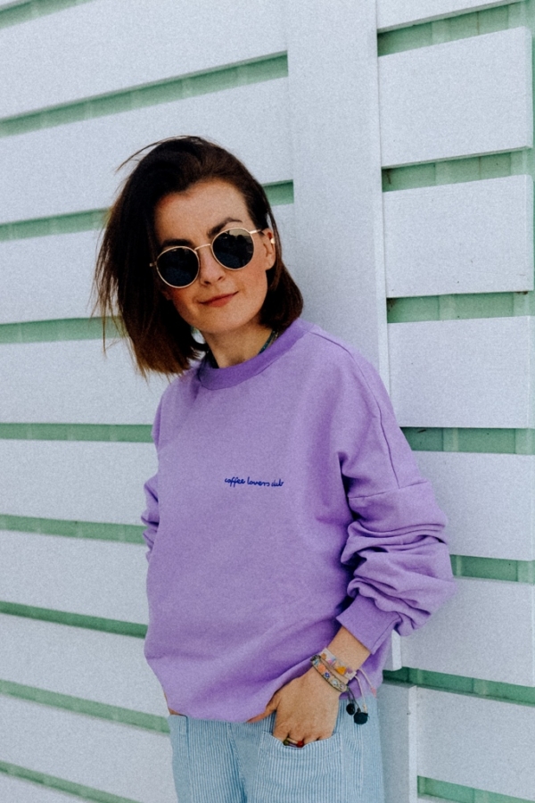 Bluza - duży COFFEE LOVERS na LILA - obrazek 2