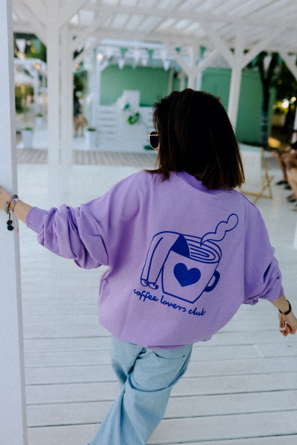 Bluza - duży COFFEE LOVERS na LILA - obrazek 4