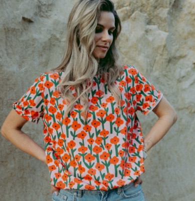 T-shirt DAMSKI KWIATKI