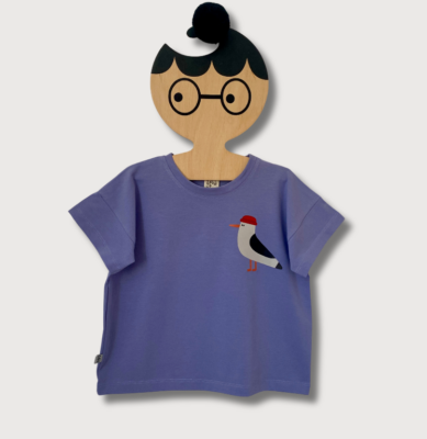 T-Shirt oversize MEWA na lawendowym