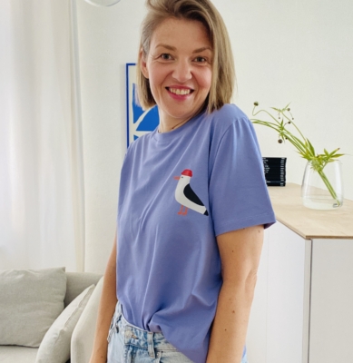 T-shirt - MEWA na lawendowym