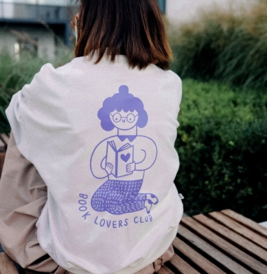 Bluza - BOOK LOVERS CLUB na kremie