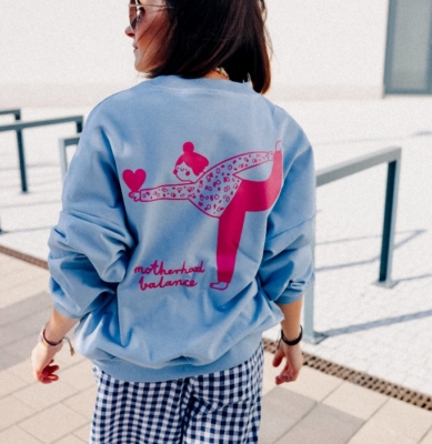 Bluza - MOTHERHOOD BALANCE na błękicie