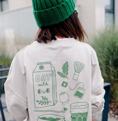 Bluza - MATCHA LOVERS CLUB na kremie