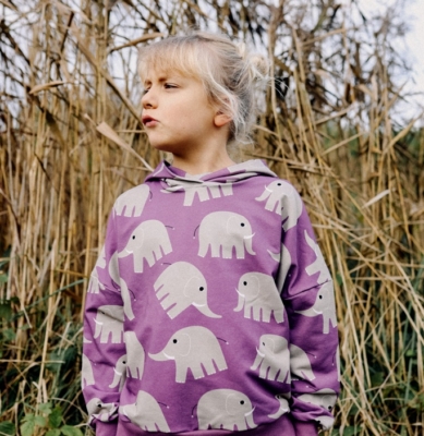 Bluza OVERSIZE SŁOŃ na fiolecie