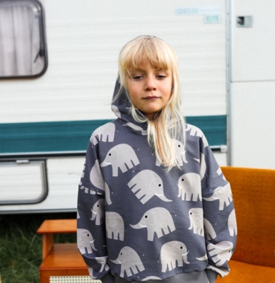 Bluza OVERSIZE SŁOŃ na szarym