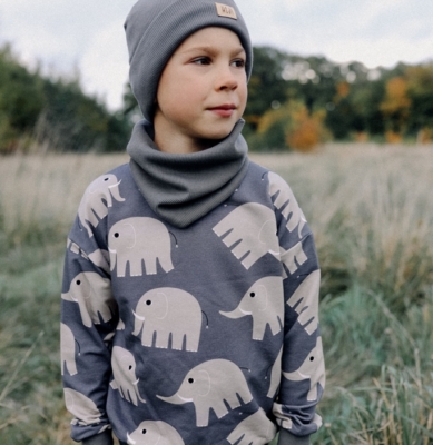 Bluza klasyczna SŁOŃ na szarym