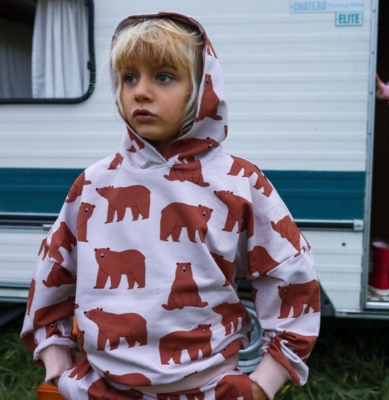 Bluza OVERSIZE NIEDŹWIEDŹ na jasnym beżu