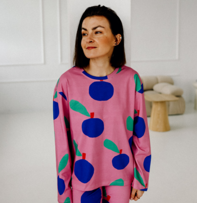 Longsleeve- NIEBIESKIE JABŁKA