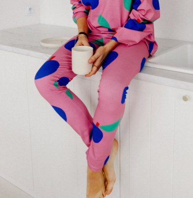 Legginsy - NIEBIESKIE JABŁKA