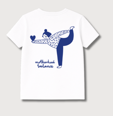 T-shirt - MOTHERHOOD BALANCE na białym