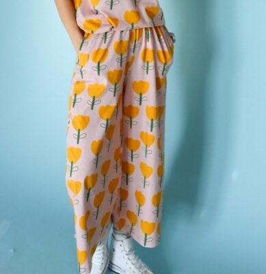 Spodnie kuloty - KWIATY