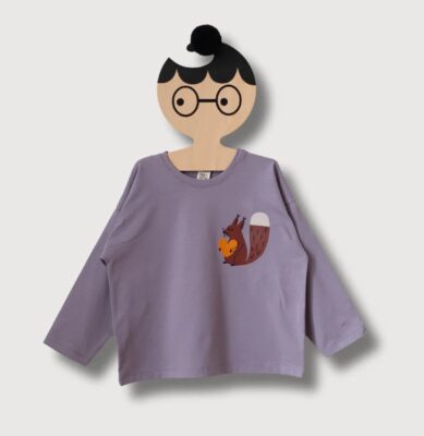 LONGSLEEVE Don't Grow Up wiewiórka na brudnym fiolecie