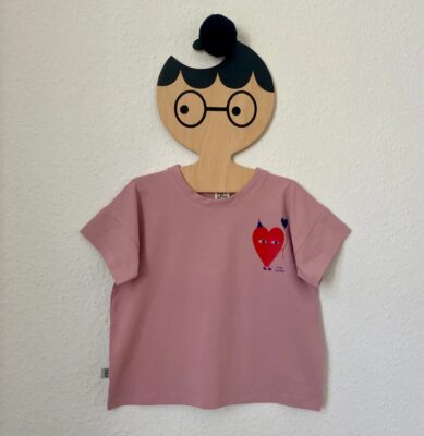 T-Shirt oversize Don't Grow Up SERCE na różu