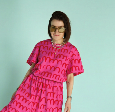 Boxy T-shirt - FALE na ostrym różu EDYCJA LIMITOWANA